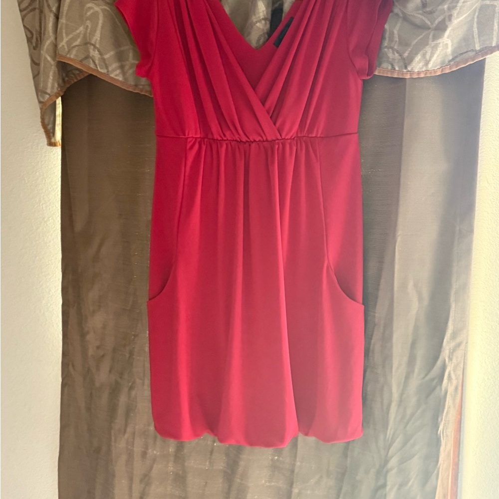 #46–Express Vibrant Red Midi Dress